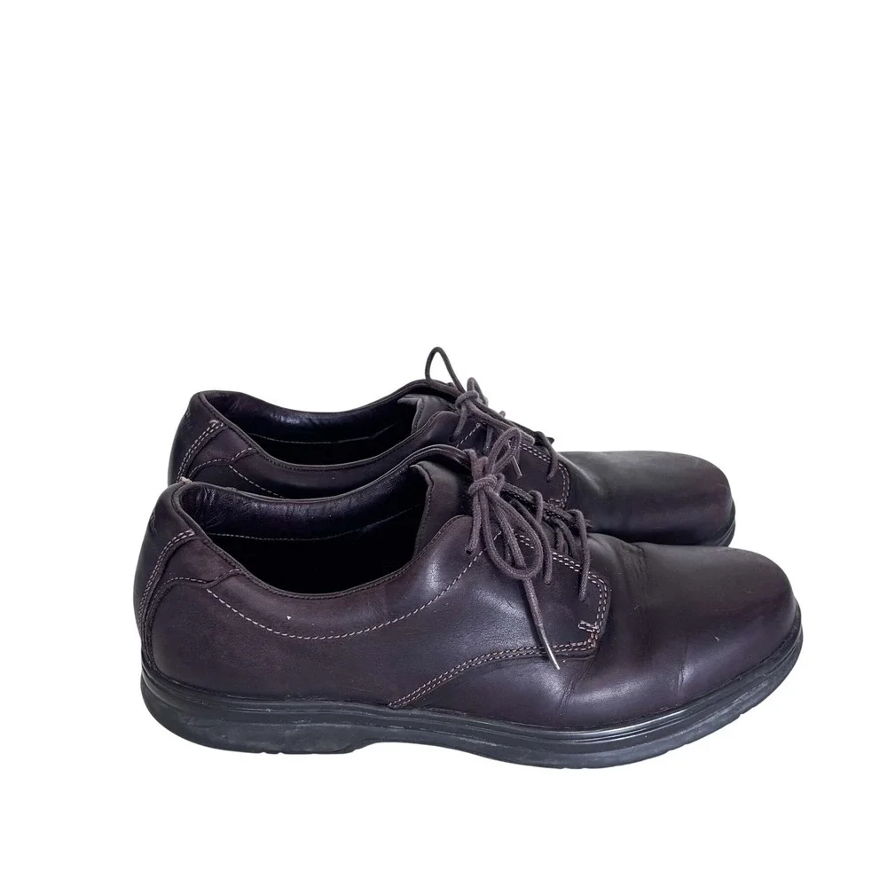 LL Bean Mens Stonington Derby Oxford Shoes 10 Brown Leather Waterproof Lace Up